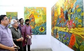 Exhibition of Watercolour Paintings at Suryakanthi Art Gallery at Thiruvananthapuram